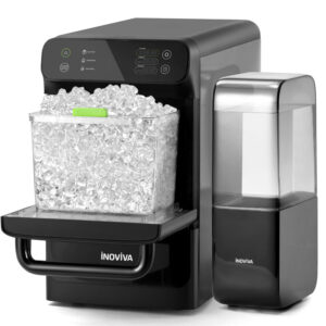 Inoviva Nugget Ice Maker K3.0 – 40lb Pebble Ice Machine with Water Tank